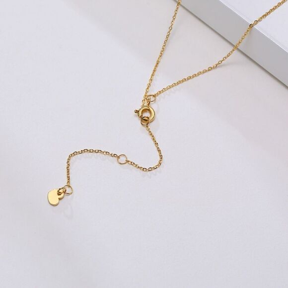 Silver Sideways Cross Necklace Cubic Zircon Charm - Picture 4 of 7